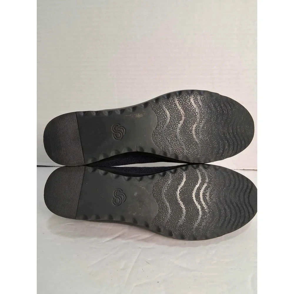 Clarks Cloudsteppers Women's Size 7 Slip On Comfort Wedge Shoes‎ Navy Blue